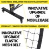 Movable Deluxe Heavy Duty Pickleball Net with Wheels,22 FT Regulation Size Including Carrying Bag,Sturdy Metal Stand and Upgraded PE Nets, Perfectly Straight, Suitable for Indoor Outdoor