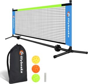 5ft / 10ft / 12.5 ft Mini Pickleball Net for Adults Kids Beginners Pros, Half Court Small Portable Pickleball Net for Driveway Backyard with 3 Pickleballs Carry Bag