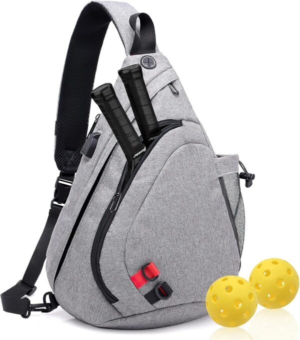 Lebenwell Pickleball Bag Lightweight Sling Bag, Adjustable Pickleball,Tennis Backpack Backpack With Water Bottle Holder. Suitable for men and women