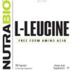 NutraBio L-Leucine Supplement - Optimal Amino Acid for Muscle Growth & Recovery - Naturally Fermented Free Form Leucine Amino Acids Supplement- Vegan, Non-GMO, Gluten Free - 400mg, 180 Capsules
