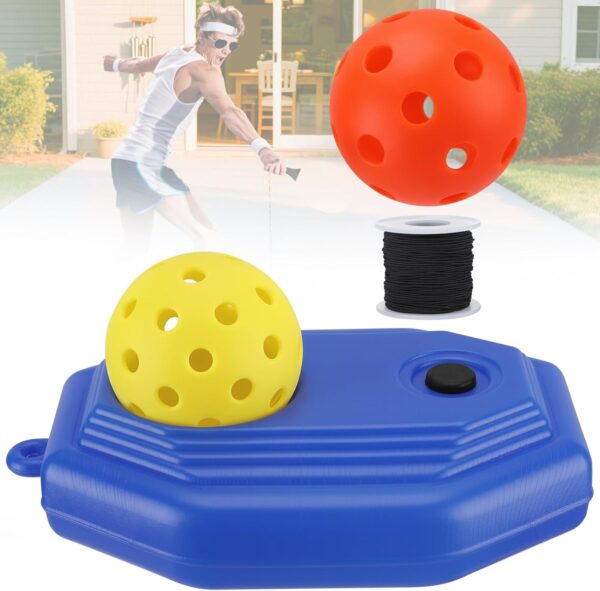 High Elasticity Pickleball Trainer - Double Upgraded Match Buddy Pickleball Rebounder with 164FT Rope & 2 TPR Balls, Durable Outdoor Indoor Training Aid Solo Practice Accessories for Beginner