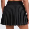 CRZ YOGA Womens Mini Pleated Athletic Tennis Skirts High Waisted A Line Golf Pickleball Casual Skort with Inner Pockets