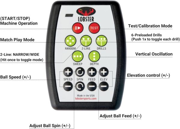 Pickleball Machine – Full-Featured – Adjustable Topspin, Backspin, & Lobs, Random Oscillation, Ball Speed (20-60MPH), Lightweight & Portable, Holds 125 Balls, with Multi-Function Remote