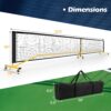 Goplus Portable Pickleball Net, 22FT Regulation Size Pickle Ball Net System with Strong Metal Frame, PE Net, Carry Bag, Ideal for Outdoor Indoor Driveway Backyard