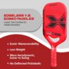 Pickleball Paddles, Carbon Fiber Pickleball Paddle with Paddles Cover, Thermoformed Pickleball Paddles, Aerodynamic Openpickleball Paddle, Pickle Ball Pellet Painted Edgeless Style, (Rose red)
