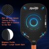 Pickleball Set of 2, Edgeless Pickleball Paddles with Real 3K Carbon Surface for Spin & Control, 16MM Enhanced Pickle Ball Paddles Set with Balls