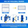 6FT Mini Pickleball Practice Net, Rebounder for Dink Volley Solo Training, Small Pickleball Net for Competitive Game, Freely Convertible Setup for Outdoor Driveway Backyard and Indoor Garage