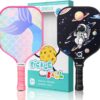 Kids Pickleball Paddle - Little Mermaid/Astronaut Galaxy Pickleball Paddle, Lightweight Honeycomb Core, Pickleball Gifts for Children 12 and Under…
