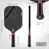 Pickleball Paddles, 3K Raw Carbon Fiber Pickleball Paddle, USAPA Approved, Thermoformed Pickle Ball Rackets for Power & Spin, 16mm Polypropylene Honeycomb Core, Textured Carbon Grit Surface