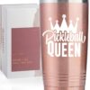 Onebttl Pickleball Gifts for Women - 20oz Insulated Stainless Steel Travel Tumbler with Straw and Lid - Rose Gold