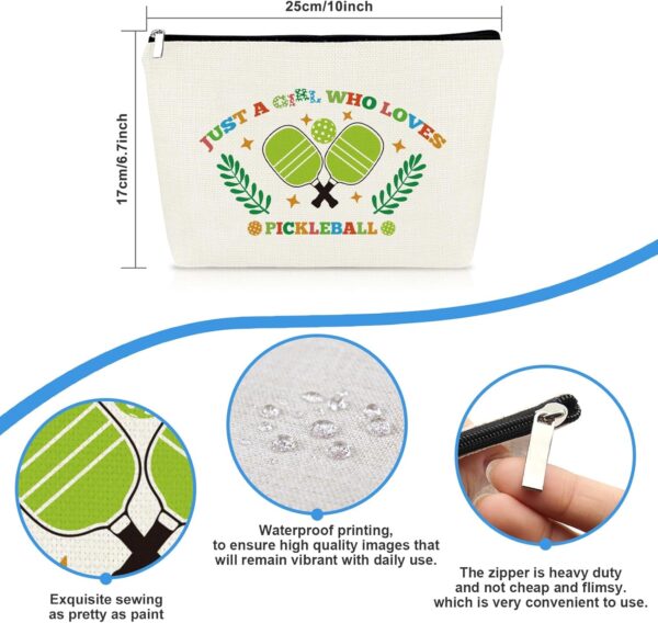 Pickleball Girls Gifts Pickleball Lover Gift Makeup Bag Pickle Ball Themed Cosmetic Bag Pickle Ball Player Gifts Birthday Graduation Gift for Women Girls Friends PB Team Zipper Travel Toiletry Pouch