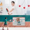 Pickleball Paddles Set of 4 - Family Training Bundle with 2 Kids Size Paddles, Fiberglass Paddles with Dink Board and Carry Bag