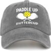Paddled-up Butterrcup Hat for Women Fashion Pickleball Lover Hats Womens Cycling Caps Fashionable Unique Gifts for