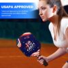 Pickleball Paddles Set of 2，Fiberglass Surface Pickleball Racket with Honeycomb Core, Set Includes 2 Pickleball Rackets，4 Balls ，1 Bag, for Men Women Beginners