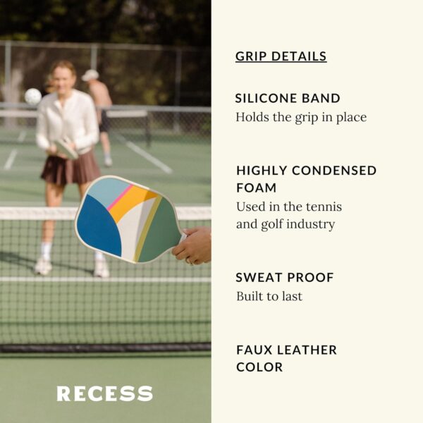 Recess Premium Pickleball Paddle - Strong & Durable Fiberglass Surface, Lightweight, Honeycomb Core & Comfort Grip Handles - Tournament or Casual Play, USAPA Approved