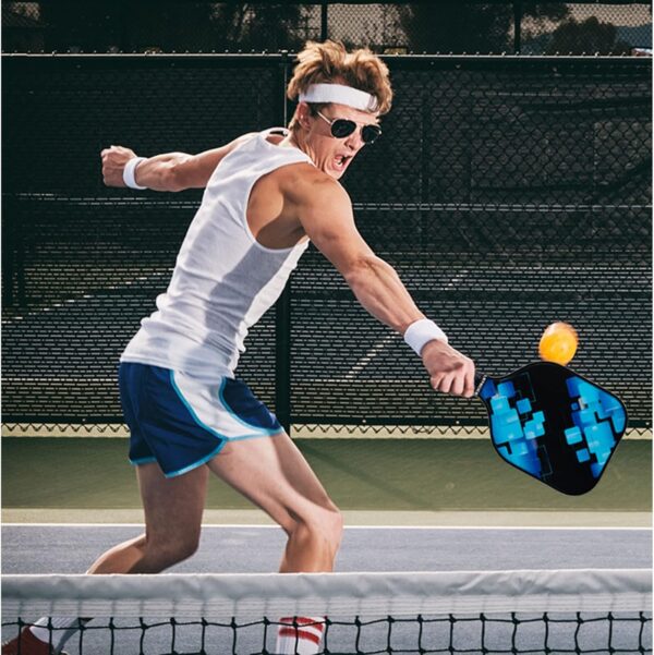 Pickleball Paddles, Fiberglass Surface Pickleball Set with Pickleball Rackets, USAPA Standard Pickle Ball Paddles Set of 4 with 4 Pickelball Balls and 1 Bag, Pickle Ball Paddle Set for Men Women