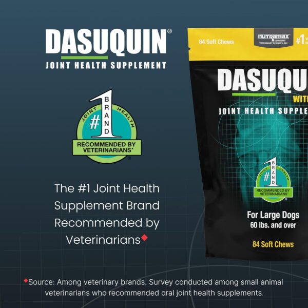 Nutramax Laboratories Dasuquin with MSM Joint Health Supplement for Large Dogs - With Glucosamine, MSM, Chondroitin, ASU, Boswellia Serrata Extract, and Green Tea Extract, 84 Soft Chews