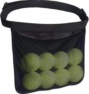 pickleball bag for women and men, Tennis bag, Pickleball training aids, Tennis ball holder waist hip Bag, Umpire ball bag Holding 10-12 Balls for Tennis, Pickleball, Golf Accessories