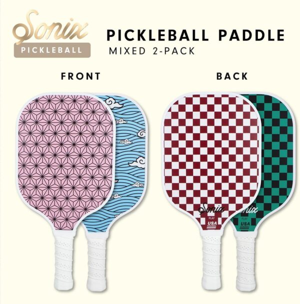 Sonix | Pickleball Paddles Set of 2 | USAPA Approved | Fiberglass Surface, Honeycomb Core | Mixed 2-Pack Paddles