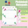 XUWAIDSGN 2pcs Pickleball Notepads 50 pages Things To Do After Pickleball Notepad 4x6 lined Memo Notepads Cute Note Pads Easy to Tear Funny Pickleball Gifts For Office Supplies Organize Tasks Notes