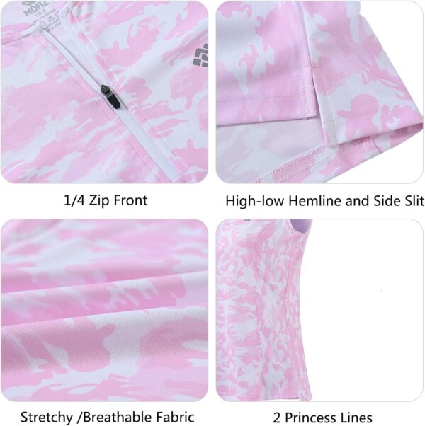 Women's Sleeveless Tennis Shirt Golf Shirts for Women Quick Dry Pickleball Shirts UPF 50+ Sportswear T-Shirts with Zipper