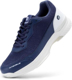 FitVille Wide Pickleball Shoes for Men Tennis Shoes Sneakers for All Court Racquetball Athletic Shoes for Racquet Sport | Arch Support & Wide Toe Box