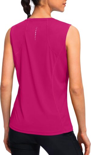 YYV Women's Workout Tank Tops Lightweight Sleeveless Shirts for Women Loose Fit Tops for Athletic Running Tennis Yoga