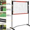 Hoverphenix 10FT Mini Pickleball Net, 4FT Adjustable Height Dink Training Rebounder Net with Paddles Set of 2, Pickleballs and Carry Bag for Outdoor Indoor Driveway Game, Easy Setup
