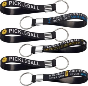 12Pcs Pickleball Keychains - Pickleball Gifts for Women & Men - Inspirational Pickleball Accessories for Pickleball Lovers - Silicone Key Rings for Pickleball Party Favors