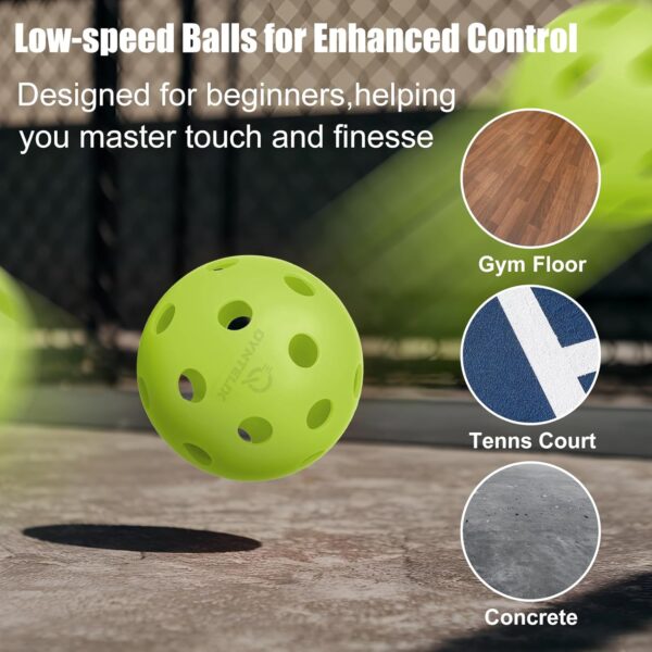 Pickleball Training Balls - Standard Size,Low Speed Pickleball Practice Ball,for Beginners & Indoor or in Small Spaces Use