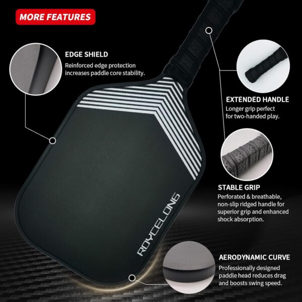 Pickleball Paddles Pickleball Rackets T700 Carbon Fiber Frosted Textured Surface 16mm Core for Beginners to Advanced Players Portable Bag USAPA Compliant Pickle Ball Paddle