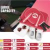 Newluck Pickleball accessories Tote Bag for Women Men with Paddle Cover Pocket External Ball Bag and Adjustable Shoulder Strap Fence Hook