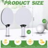 Junkin 8 Pieces Table Tennis Paddles Kit Professional Rackets Set Portable Composite Rubber Table Tennis Racquets with 8 Balls for Indoor and Outdoor, Gray