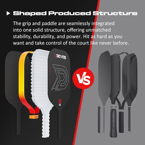 Pickleball Paddles - Professional Carbon Fiber Paddle with Honeycomb Core Pickleball Rackets - Lightweight Precision & Enhanced Shock Absorption for High Spin & Powerful Shots