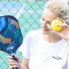 FLUORY Pickleball Paddles Set of 2, Lightweight Fiberglass Surface Pickleball Rackets Set with 4 Outdoor Indoor Balls,1 Carry Bag,Pickleball Racquets Gifts for Men Women