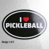 Pickleball Car Magnets - 3 Pack (Includes one of Each Design) - 6"x4" Magnets - Made in USA - for Indoor or Outdoor use.