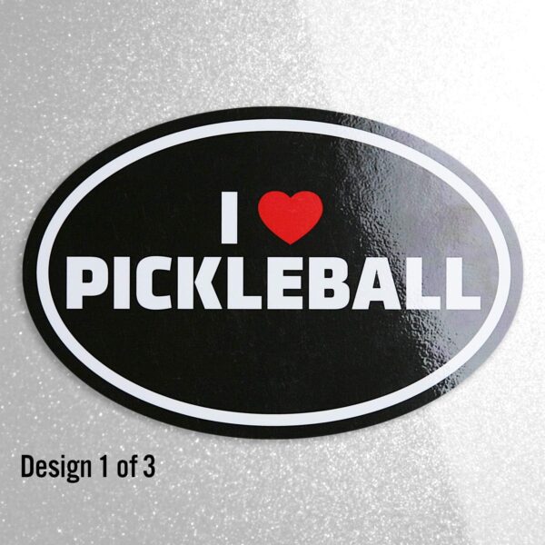 Pickleball Car Magnets - 3 Pack (Includes one of Each Design) - 6"x4" Magnets - Made in USA - for Indoor or Outdoor use.