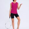 YYV Women's Workout Tank Tops Lightweight Sleeveless Shirts for Women Loose Fit Tops for Athletic Running Tennis Yoga