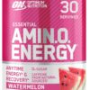 Optimum Nutrition Amino Energy - Pre Workout with Green Tea, BCAA, Amino Acids, Keto Friendly, Green Coffee Extract, Energy Powder - Watermelon, 30 Servings (Packaging May Vary)