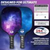 LEEKEY Pickleball Paddles Set of 2 - USAPA Approved Fiberglass Pickleball Racket, Racquet Made of Polypropylene Honeycomb Core,Lightweight Design Pickleball Paddles for Men Women Beginners