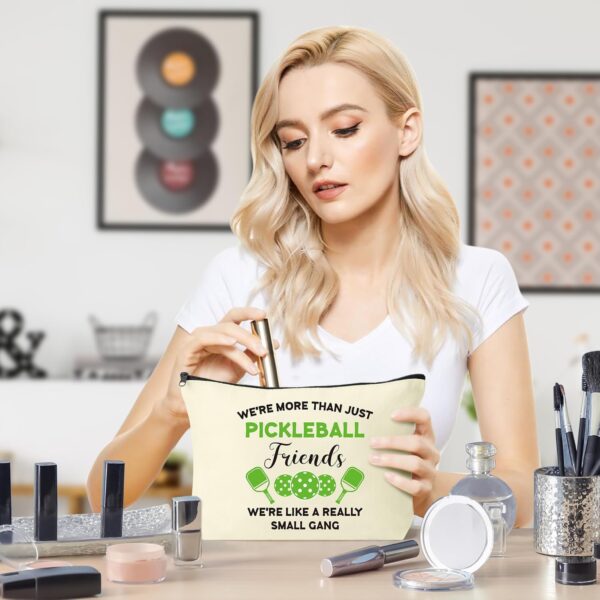 JAPBOR Makeup Bag for Pickleball Player - Pickleball Lover Inspirational Gifts for Women, Love Pickle Ball Zipper Organizer Cosmetic Bag, Ball Sport Travel Toiletry Pouch for Coach Fan Gift