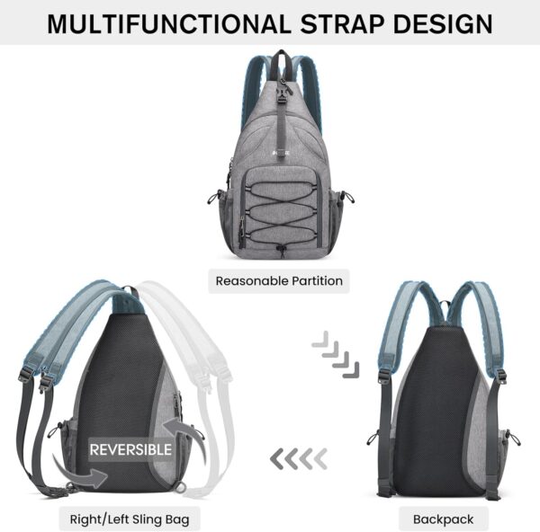 G4Free Pickleball Backpack, Men's & Women's Adjustable Crossbody Sling Bag, Lightweight Paddle Bag