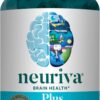 NEURIVA Plus Brain Supplement for Memory and Focus Clinically Tested Nootropics for Concentration for Mental Clarity, Cognitive Enhancement Vitamins B6, B12, Phosphatidylserine 30 Capsules
