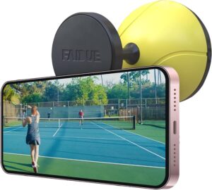 Tennis & Pickleball Fence Phone Mount - Gift Idea for Men and Women - Training Accessories for Boys and Girls - Record Stream and Relive Your Tennis Matches