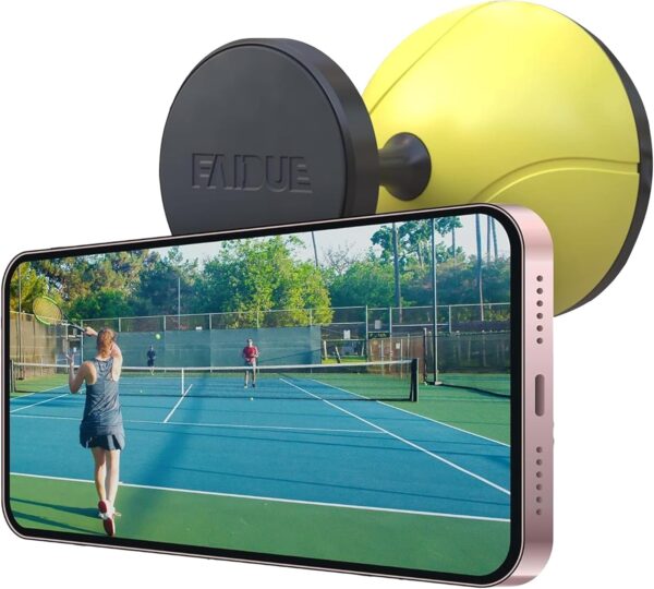 Tennis & Pickleball Fence Phone Mount - Gift Idea for Men and Women - Training Accessories for Boys and Girls - Record Stream and Relive Your Tennis Matches