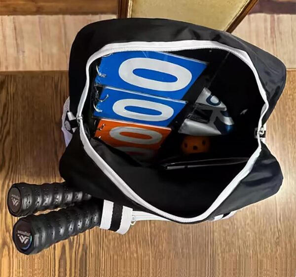 Pickleball Bag, Pickleball Tote Bag with Zipper & Adjustable Shoulder Strap