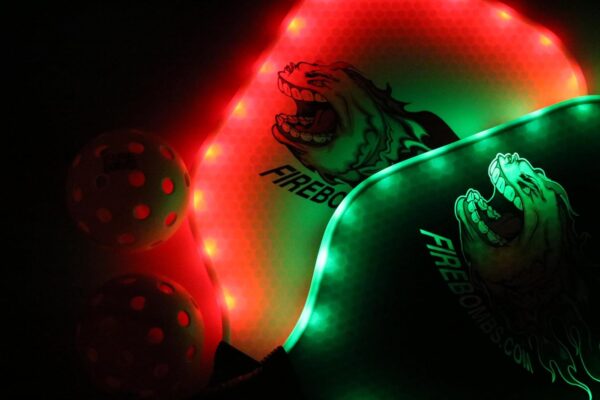 LED Rechargeable Light up Pickleball Paddle Set by FireBomb™