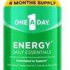 One A Day Energy Daily Essentials Multivitamin, Energy Supplement to Support Mental Alertness and Immune Health with Vitamins A C, D, E, Zinc and Caffeine, 120 Count