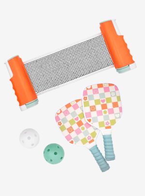 NPW Tabletop Pickleball Game Set | Indoor Desktop Pickleball Includes Net, Pickleball Balls, and Two Paddles | Pickleball Set
