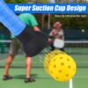 TOBWOLF 2PCS Pickleball Ball Retriever, Silicone Pickleball Picker Upper Pickball Grabber, Universal Pickleball Upper Suction Cup, New Silicone Pickleball Paddle Grip, Anti-Slip Pickleball Hand Grip